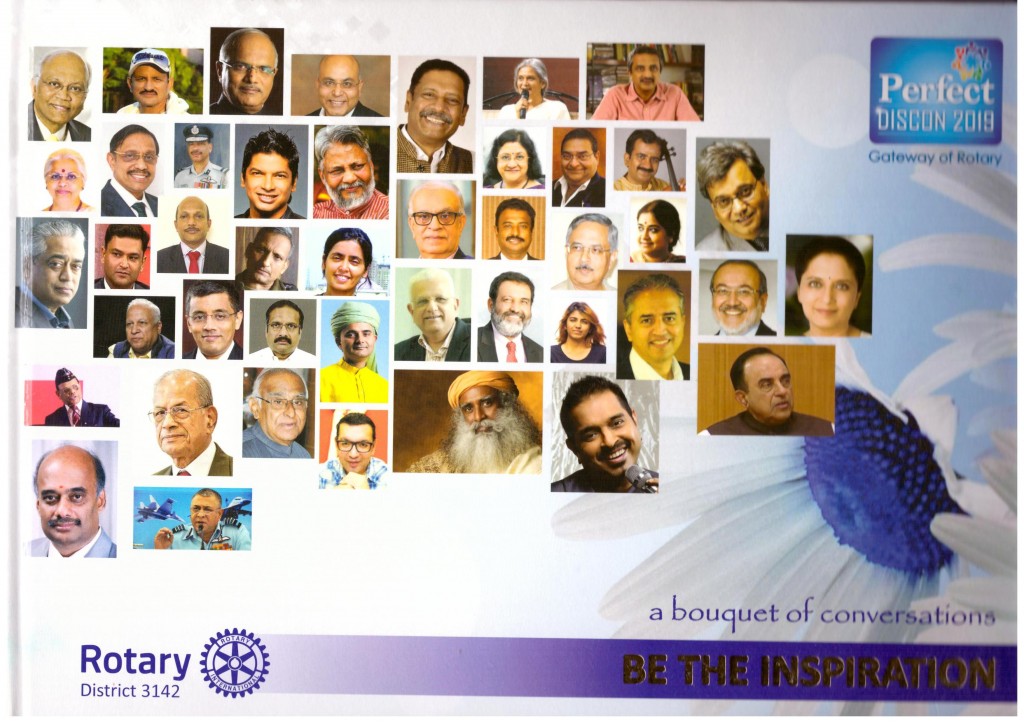 Bala features in ‘Be the Inspiration – A bouquet of conversations’ coffee table book by Rotary District 3142